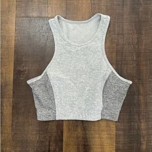 Outdoor Voices Gray Athena Crop Top/Sports Bra Size Medium